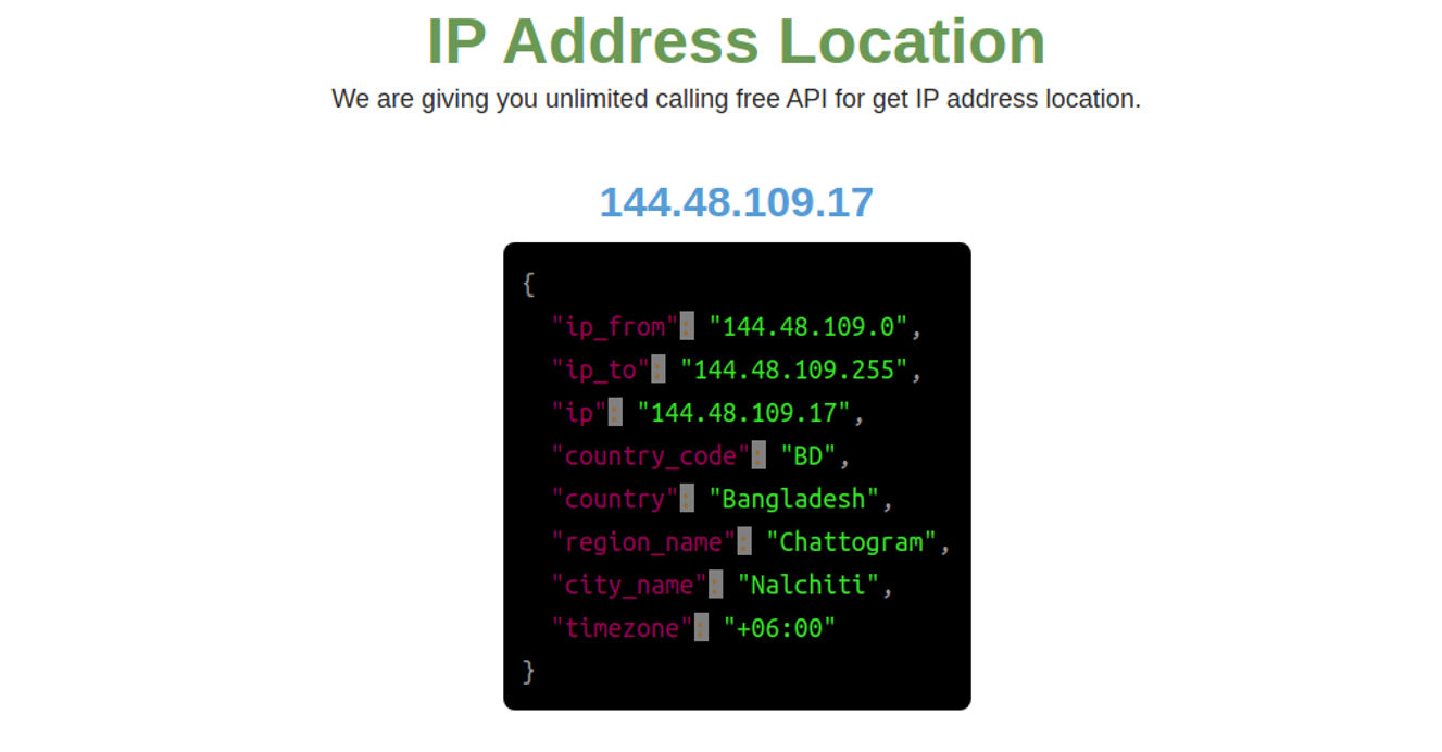 Best 3 free IP location API